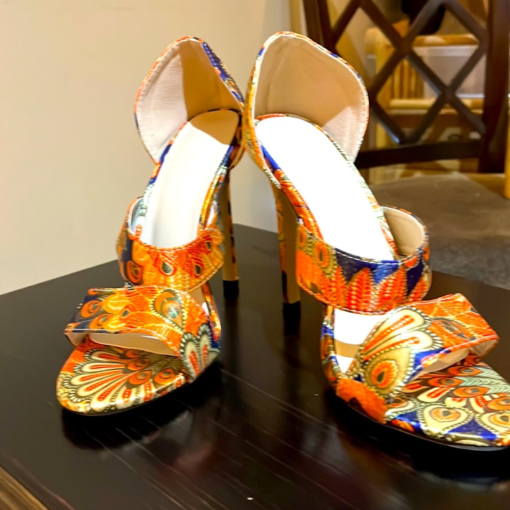 High Heel Peacock Shoes